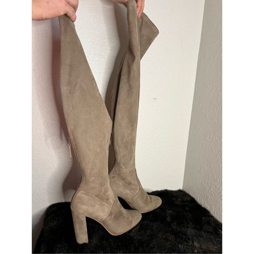 Steve Madden Women's 9.5 Emotions Taupe Over The Knee Boots